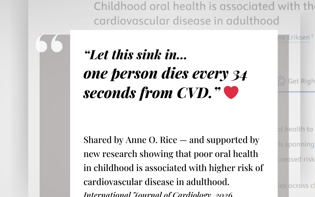 New Cardiology Study Links Childhood Oral Health to Adult Cardiovascular Disease